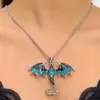 Collar de Dragón Gótico Retro Oscuro para Mujer Estilo Europeo y Americano ins Creativo Cadena Clavicular con Forma de Dragón Transfronterizo Cadena de Cuello Zodiacal Marea