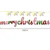 Banner de Guirnalda de Papel para Carta de Navidad Transfronteriza Flor de Papel de Navidad Colgante Bandera Colgante Decoración de Ambiente Fiesta Bandera de Tirar