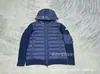 Jaqueta Puffer de Tricô Masculina Modelo Novo 2026 da Marca m com Penugem de Pato Branco, Gola Alta, Quente, Versátil, Casual, Casaco Leve