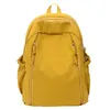 2025 Nueva Llegada Mochila Escolar de Lona Lavada para Estudiantes Universitarias Mochila Casual de Viaje Harajuku Color Sólido Mochila Simple para Mujeres
