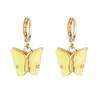 Aretes de Aleación de Mariposa Estilo Coreano Nuevos Aretes de Temperamento de Verano Aretes Acrílicos Coloridos Colgantes Estilo Ins