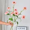 Girasoles Artificiales de Doble Pétalo con 4 Cabezas, Crisantemos Solares, Adornos de Decoración para el Hogar, Arreglos Florales para Exteriores, Decoraciones de Boda