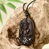 Colgante de Bodhisattva Ksitigarbha de Obsidiana de Hielo, Producto Cultural y Creativo de Jiuhuashan, Colgante de Collar Zodiacal Unisex, Exclusivo para Ventas Transfronterizas