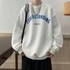 Suéter de pescoço redondo masculino outono nova carta básica impressa casual top Hong Kong estilo all-match casaco pullover solto