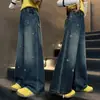 Jeans para Niñas Primavera y Otoño 2026 Estilo Nuevo Pantalones Rectos para Niños Mayores, Pantalones de Pierna Ancha para Niñas, Pantalones Súper Elegantes para Estudiantes de Secundaria