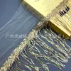 Acessórios de Vestuário de Renda Pendurados com Lantejoulas Huwei 25CM de Largura Roupas de Dança Franja Miçanga Multicolor Código de Barras