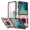 Aplicable Transfronterizo Samsung Zflip 30% de descuento Funda para Teléfono Apilable con Anillo Magnético Cubierta Protectora de Dos en Uno Más Vendida Z Flip6
