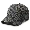 Boné de beisebol vintage europeu com estampa de leopardo desbotada para homens e mulheres, chapéu de sol casual estilo de rua, boné de bico de pato para atividades ao ar livre