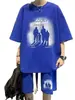 Traje de gofre de verano para hombre, deportivo informal de moda, pantalones cortos de manga corta, conjunto de dos piezas para adolescentes con un conjunto atractivo