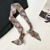 Bufanda de Seda con Patrón de Anacardo Retro y Cuentas Collar Cadena Larga Apilada para Suéter Accesorios de Atuendo de Viaje para Mujer de Sichuan
