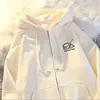Sudadera con cremallera y estampado creativo de cachorro dormido estilo Hong Kong para hombre y mujer, chaqueta cárdigan simple versátil de moda para principios de otoño, holgada