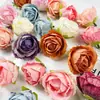 Tela de Copo de Nieve Retro Cabeza de Flor Burbuja Rosa Flor Cabeza DIY Corona de Flores Materiales Accesorios Salón de Bodas Decoración de Pared de Flores Adornos