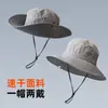 Sombrero de Pescador de Secado Rápido Sombrero para Exteriores Camping Senderismo Sombrero de Escalada con Cordón Sombrero de Vaquero Occidental Sombrero de Escalada de Ala Ancha para Hombre