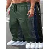 Pantalones cargo casuales para hombre con cordón, adecuados para primavera y otoño, pantalones largos de pierna recta, modernos y versátiles, disponibles para venta al por mayor