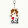 Llavero de Perro Mascota Acrílico Color Impreso En Stock Transfronterizo Regalo Pequeño Creativo