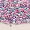 Fantasía Colorido ABS No Poroso 4-10mm Manicura Joyería de Perlas de Imitación Accesorios Cuentas Redondas Hecho a Mano DIY Material de Pegamento de Cristal