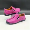 Em Estoque Novos Sapatos Casuais Slip-On Transfronteiriços para Homens, Sapatos de Couro com Zíper de Tamanho Grande, Mocassins Preguiçosos Feitos à Mão de Tamanho Grande para Comércio Exterior