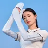Mangas de Seda Helada con Protección Solar de Verano para Mujer, Anti-UV, Delgadas, Transpirables, Guantes Mangas de Hielo para Proteger del Sol al Conducir, Ciclismo al Aire Libre