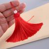 Borla de nudo chino de 10 cm, borla de poliéster con forma de piña para sombrero, colgante antiguo para coche, accesorio para coche