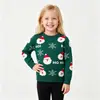 Transfronteiriço 2026 Novo Suéter de Desenho Animado Infantil Floco de Neve Letra Papai Noel para Meninos e Meninas Tricô Pulôver