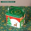 Caja de Almacenamiento de Dulces Navideños, Lata Portátil para Galletas, Snacks, Té, Caja de Almacenamiento Portátil para Postres de Picnic