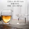 Taza de Feria Transparente de Doble Capa, Taza de Feria Aislada Grande y Pequeña, Juego de Té Kung Fu, Colador de Té con Filtro, Divisor de Té