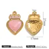 Pingente Coroa Coração Pingando Óleo DIY Aço Inoxidável Acessórios de Joia Retrô Pingente de Colar Pulseira Atacado