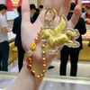 Colgante Llavero de Oro Puro 999, Colgante para Teléfono Móvil, Colgante de Caballo Dorado, Riqueza Instantánea, Regalo de Negocio, Artículo Promocional