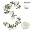 Enredadera de mimbre artificial, enredadera de flores falsas, decorativa para sala de estar, paisajismo interior, fondo de boda, flores de plástico y seda