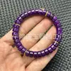 Pulsera de cuentas estilo vintage Shukulai, pulsera de píldoras de cuentas redondas de jade cuarcita morado berenjena, productos de jade y jadeíta para transmisión en vivo