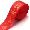 Cinta de Navidad Copos de Nieve Muñeco de Nieve Decoración Festiva de Año Nuevo Regalo Empaque de Regalo Cinta de Color con Estampado Dorado