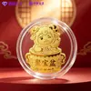 Pegatinas de teléfono chapadas en oro para el Año de la Oveja, con una ovejita que trae riqueza y prosperidad, pegatinas traseras para teléfono para atraer clientes, pequeños regalos al por mayor
