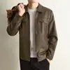 Outono e Inverno Promoção Quente Jaqueta de Couro de Alta Qualidade Masculina Gola Lapela Casual de Alta Qualidade à Prova de Vento Jaqueta de Motociclista Jaqueta de Couro PU Masculina