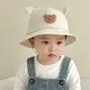 Gorro de Bebé Primavera y Otoño Nuevo Lindo Oso Gorro de Pescador para Bebé Sombrilla de Verano Sombrero de Sol para Niños y Niñas