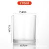 Vaso de Vidrio Grueso Simple para Velas Vaso de Vidrio Transparente para Velas Vaso para Velas de Aromaterapia DIY Adornos para Portavelas de Dormitorio