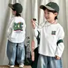 Ropa para Bebés y Niños Pequeños, Camiseta Interior Capa Base, Camiseta de Primavera y Otoño, Algodón Puro, Niños, Nuevo Estilo 2026, Camiseta de Dibujos Animados, Top de Manga Larga
