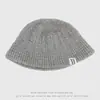 Chapéus de Outono e Inverno para Mulheres, Chapéus de Pescador, Chapéus de Balde de Malha Estilo Japonês, Chapéus de Lã Versáteis Cor Pura Moda Coreana, Novos Chapéus de Balde