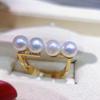 Accesorios hechos a mano para bricolaje, plata esterlina S925, equilibrio, madera, perla, pulsera, anillo, soporte vacío, anillo de dedo semiacabado, soporte de plata para mujer