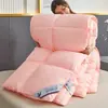 Colcha de Retalhos Coloridos com Enchimento Alternativo de Penas Aconchegante e Quente para o Inverno Tecido de Sarja à Prova de Penas Colcha de Inverno Colcha de Primavera e Outono Colcha com Enchimento Alternativo de Penas