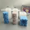 Molde de Silicona para Vela Aromática de Columna de Rombo Geométrico DIY Producción Yeso Portavelas Adornos de Pegamento Decoración para el Hogar Listo para Enviar