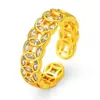 Anillo de Moneda de Circonita Estilo Tiktok para Mujer, Anillo Abierto Ajustable con un Diseño de Alta Gama, Lujo Ligero, Moderno y Único