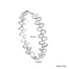 Pulseira Corrente Geométrica Minimalista Vazada Transfronteiriça Europeia e Americana para Mulheres Moda Tendência Metal 18K Aço Inoxidável Bracelete