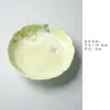 A bandeja de chá de cerâmica com peônias verdes pintada à mão por Miyan é uma bandeja de chá seca de uso doméstico de alta qualidade, mesa de chá estilo chinês e bandeja para bule gaiwan.