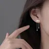 Pendientes de Borla con Flor de Nicho Estilo Coreano para Mujer, Modernos, Exquisitos, Lujo Ligero, Versátiles, Pendientes de Gama Alta, Nuevo Estilo 2025