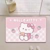 Tapete de Chão para Banheiro Estilo Lama Diatomácea Desenho Animado Hello Kitty Tapete de Chão Vaso Sanitário Absorvente de Água Antiderrapante Tapete para os Pés Tapete para Porta de Entrada