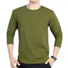 Camiseta de Manga Larga para Hombre de Primavera y Otoño Pulóver Juvenil Holgada Camisa Base Talla Grande Ropa de Hombre Estudiante Adolescente Ropa de Otoño Superior