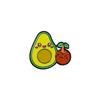Broche de dibujos animados gota de aceite aleación de zinc lindo piña aguacate fresa sandía cereza calabaza decoración de bolsa insignia