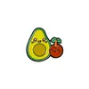 Broche Original Serie Frutas Dibujo Animado Piña Cereza Sandía Fresa Insignia Metálica Decoración para Ropa Bolsas