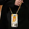 Cordón de Noche Lluviosa con Estrellas Adecuado para Funda de Teléfono Móvil Apple 17Promax Iphone15 Dibujo Animado Lindo 16 Cruzado 18 Femenino