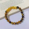 Sha Jin dominante piedra ojo de tigre fortuna valiente pulsera tienda de oro con cuentas de transferencia pulsera valiente venta al por mayor en vivo